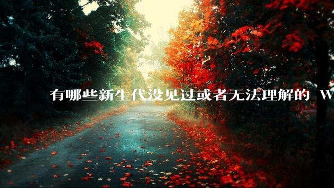 有哪些新生代没见过或者无法理解的 Windows XP 7 时代的事情？