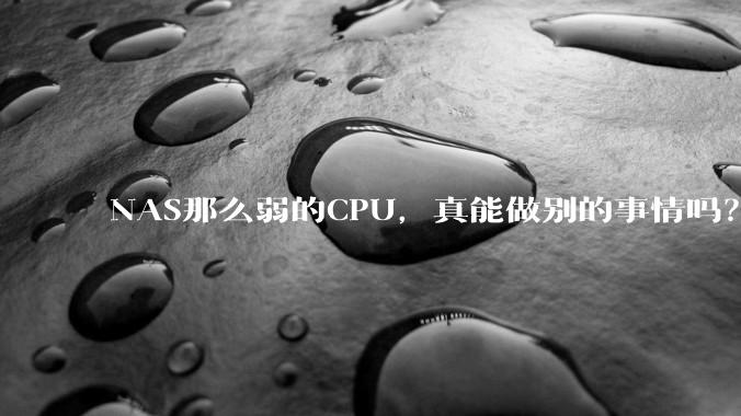 NAS那么弱的CPU，真能做别的事情吗？