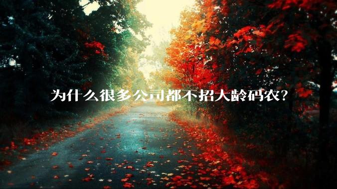 为什么很多公司都不招大龄码农？